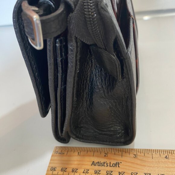 Vintage Black and Brown Brighton Organizer Crossbody Shoulder Strap Purse  EUC - Picture 16 of 16